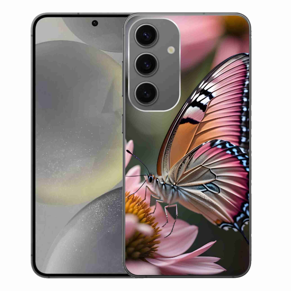 Gélový kryt mmCase na Samsung Galaxy S24+ - farebný motýľ