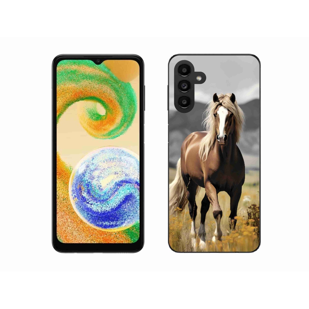 Gélový kryt mmCase na Samsung Galaxy A04s (164.7x76.7x9.1mm) - hnedý kôň 1