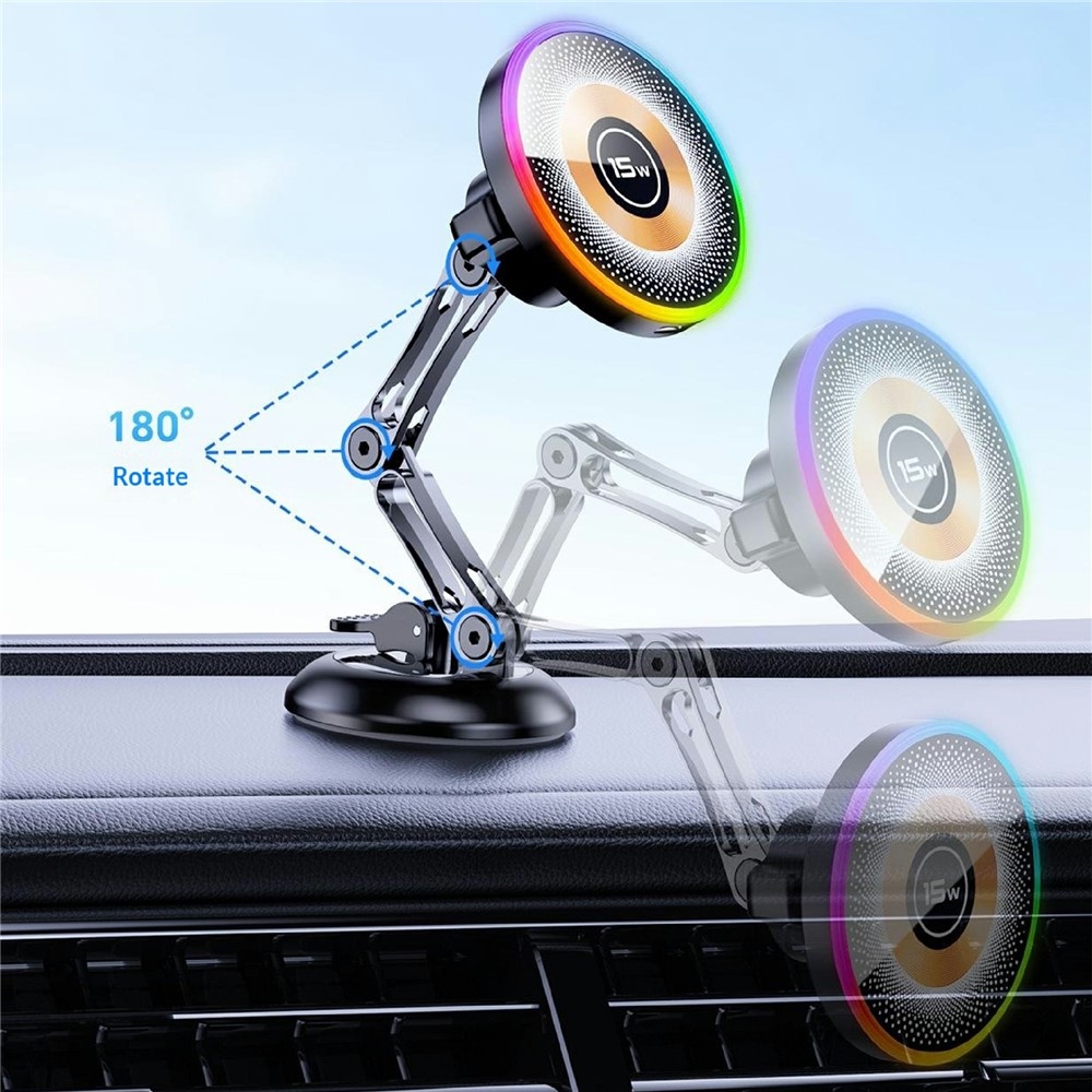AKD255 magnetický držiak do auta s bezdrôtovým nabíjaním 15 W