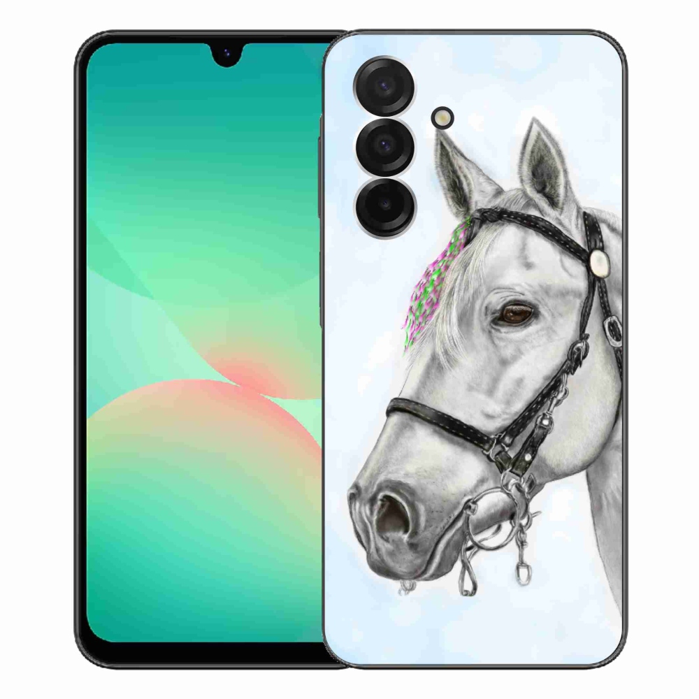 Gélový kryt mmCase na Samsung Galaxy A26 5G - biely kôň 1