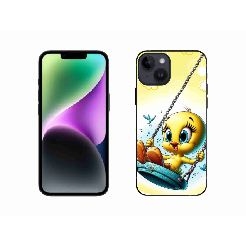 Gélový kryt mmCase na iPhone 14 - tweety