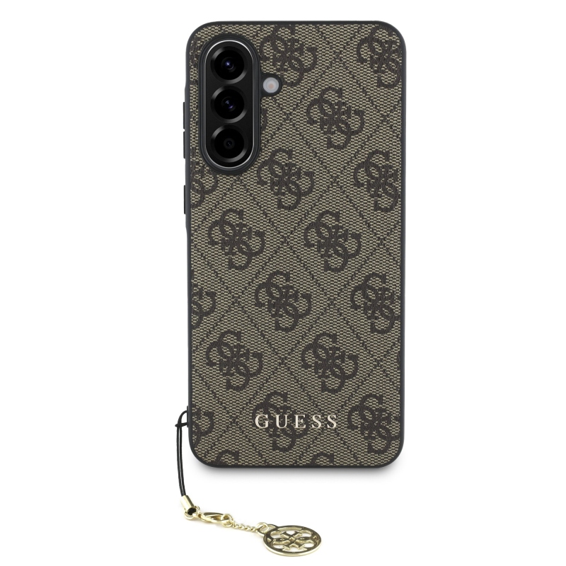 Guess 4G Charm Zadný Kryt pre Samsung Galaxy A56 Brown