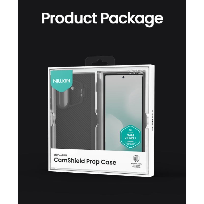 Nillkin CamShield Prop Magnetic Pen Slot (Transparent Lens) Zadný kryt pre Samsung Galaxy Z Fold 7 Black