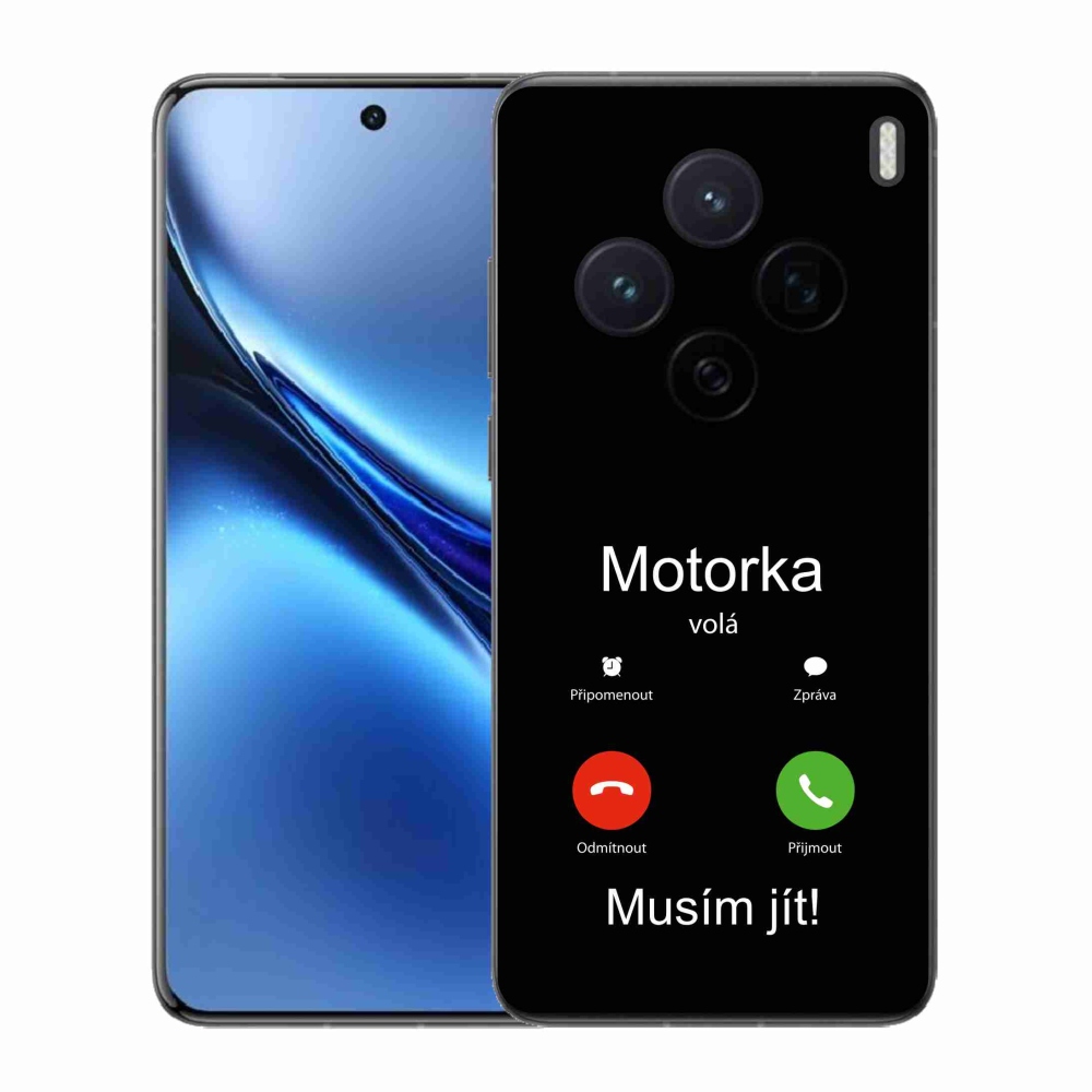 Gélový kryt mmCase na Vivo X200 5G - motorka volá čierne pozadie