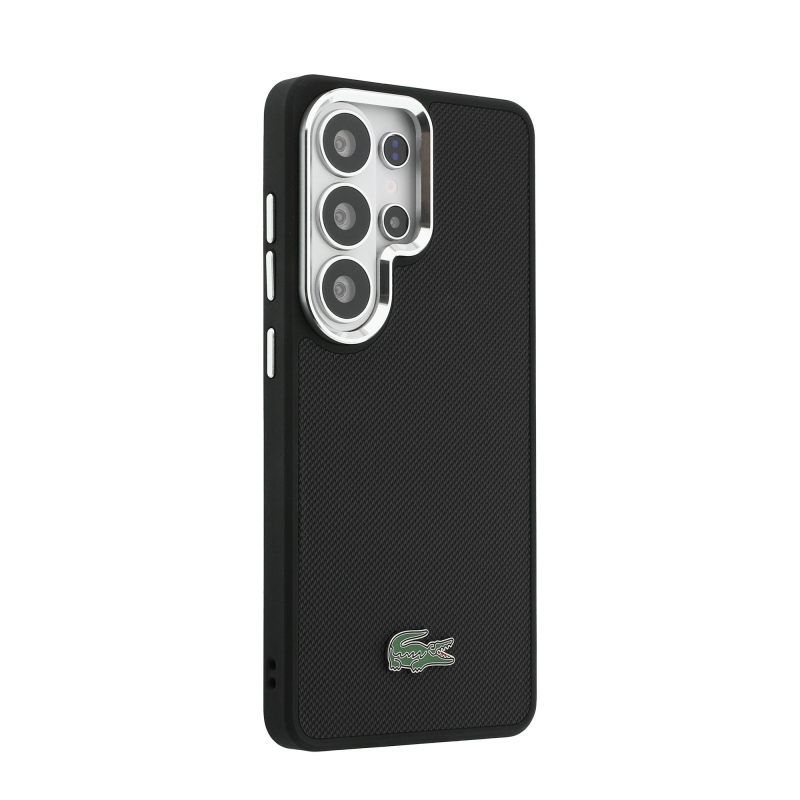 Lacoste Petit Pique Metal Logo Magnetic Back Cover pre Samsung Galaxy S26 Ultra Black