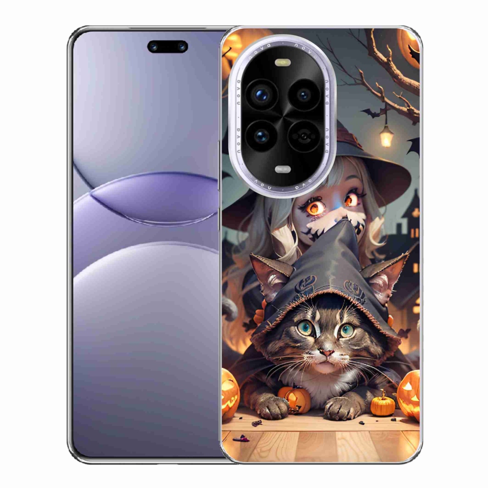 Gélový kryt mmCase na Huawei Nova 13 Pro 5G - čarodejnica s mačkou