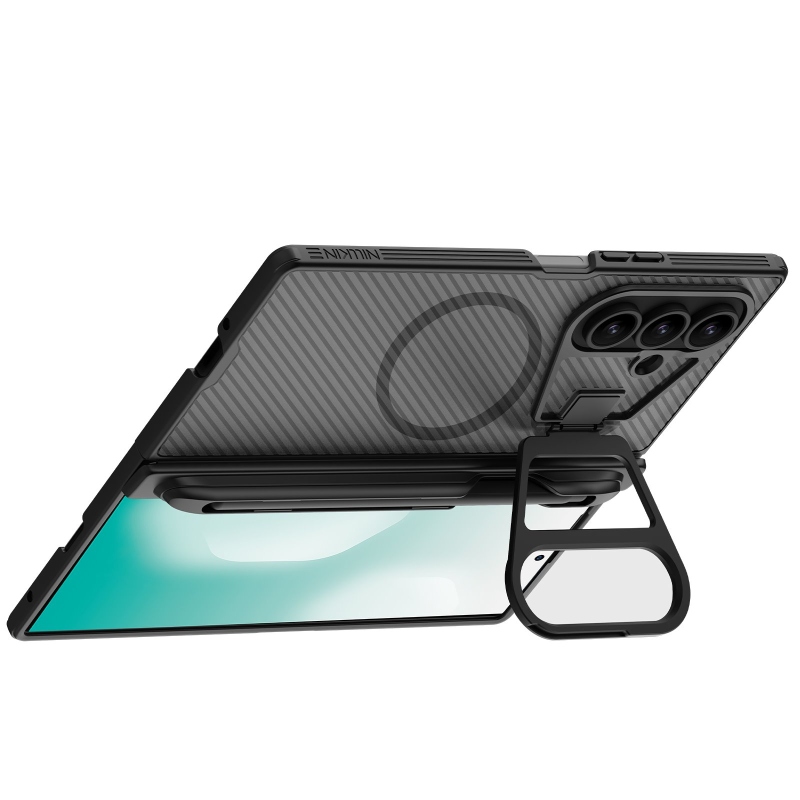 Nillkin CamShield Prop Magnetic Pen Slot Zadný kryt pre Samsung Galaxy Z Fold 7 Transparent Black