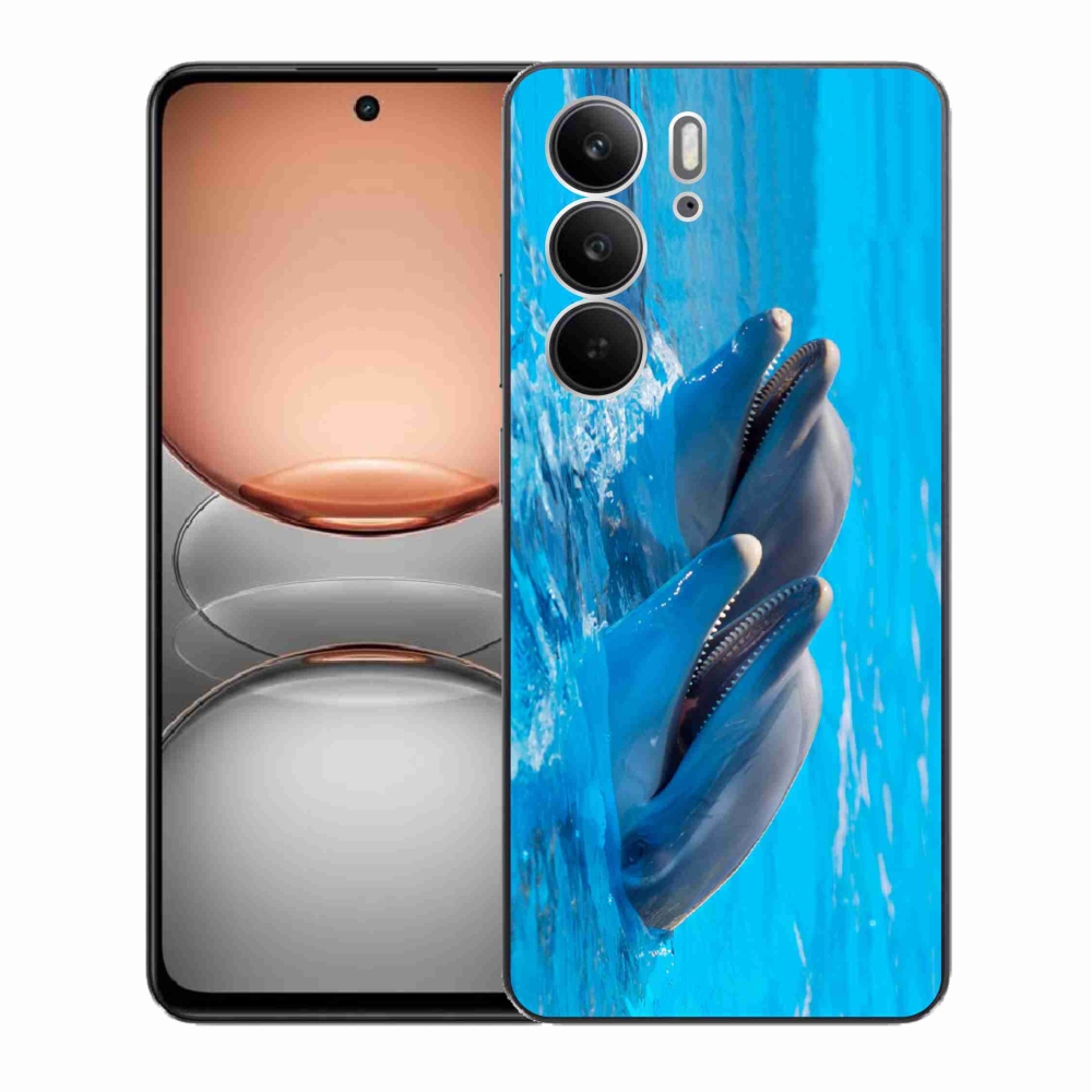 Gélový kryt mmCase na Realme C75 - delfíny