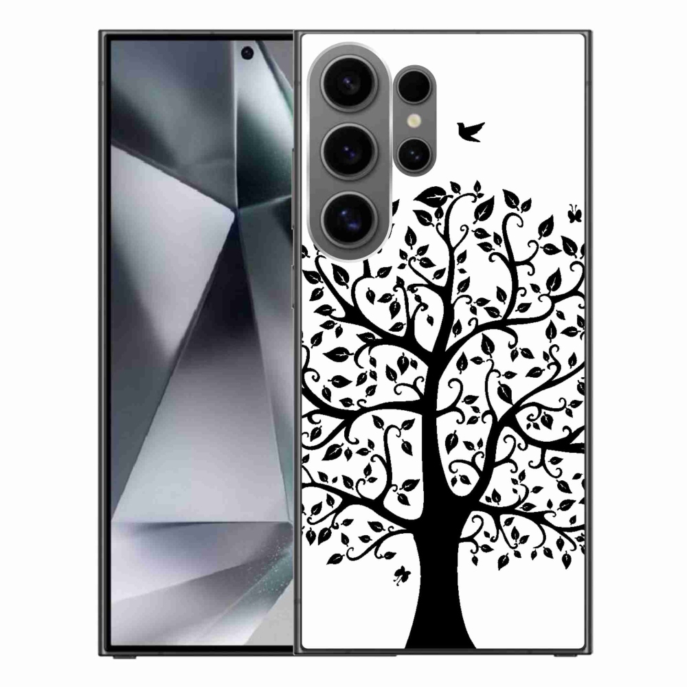 Gélový kryt mmCase na Samsung Galaxy S24 Ultra - čiernobiely strom