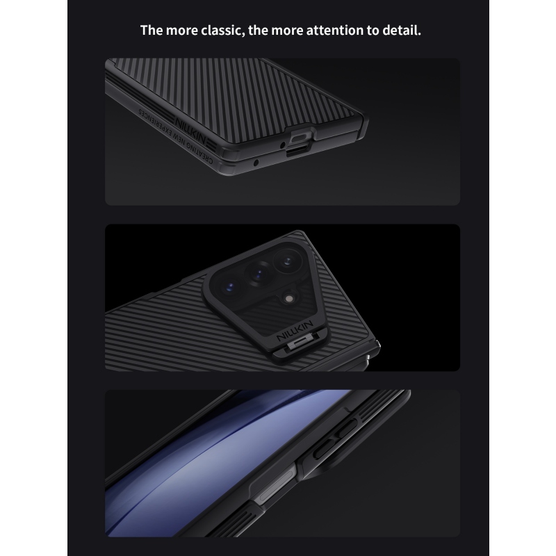 Nillkin CamShield Prop Magnetic Pen Slot (transparentný objektív) – zadný kryt pre Samsung Galaxy Z Fold 8 Ultra Black