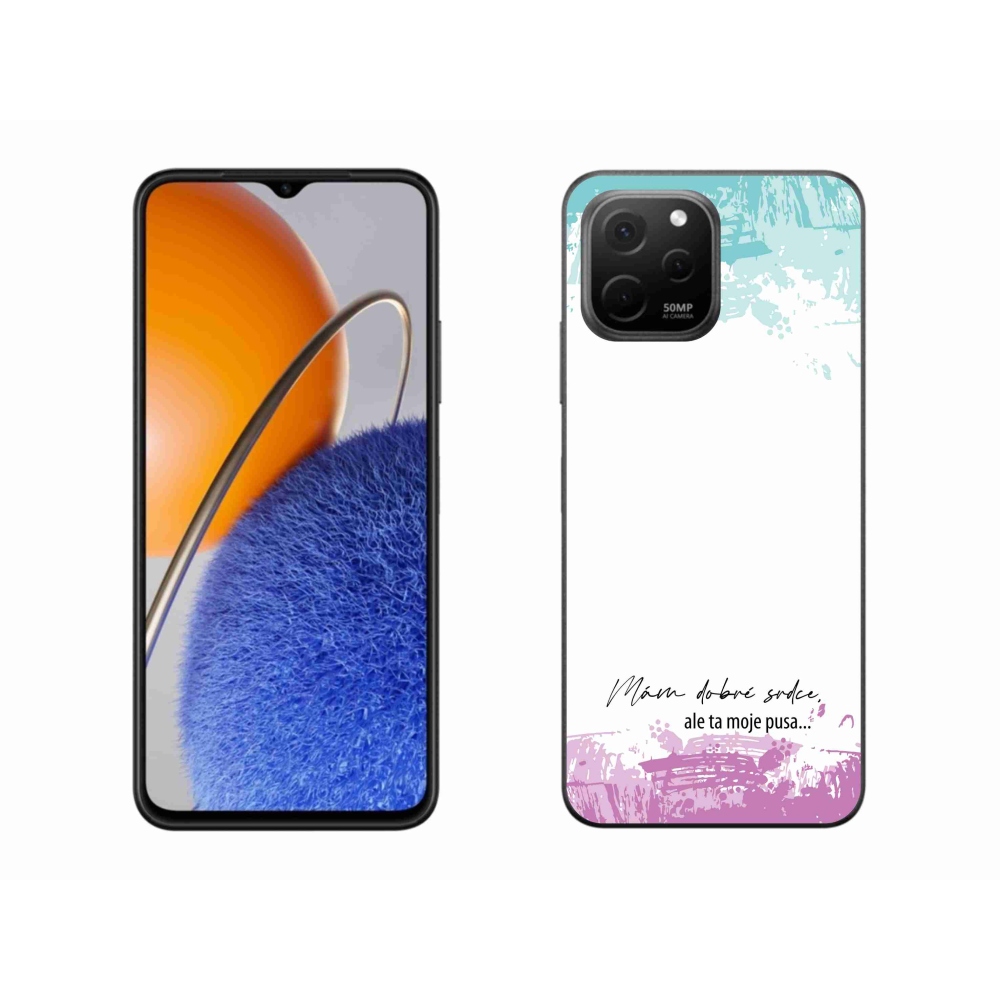 Gélový kryt mmCase na Huawei Nova Y61 - vtipný text 3 biele pozadie