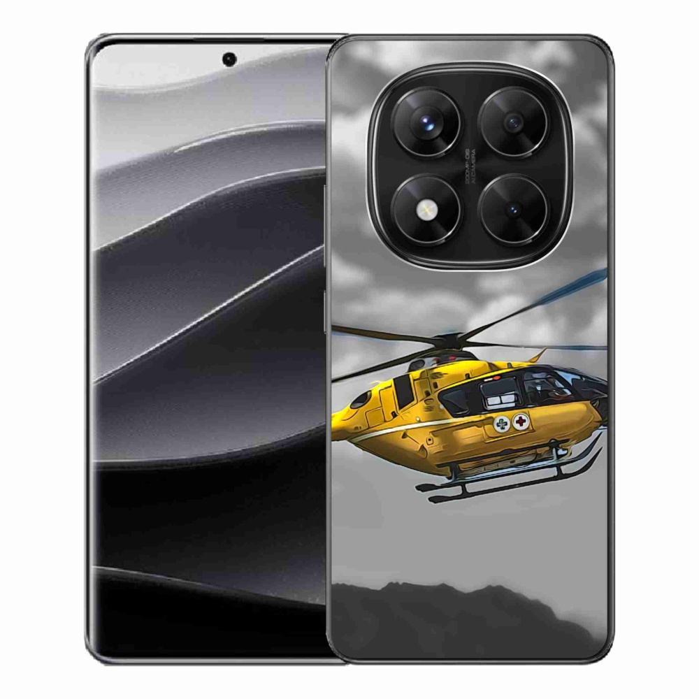 Gélový kryt mmCase na Xiaomi Redmi Note 14 Pro 5G/Poco X7 5G - žltá helikoptéra