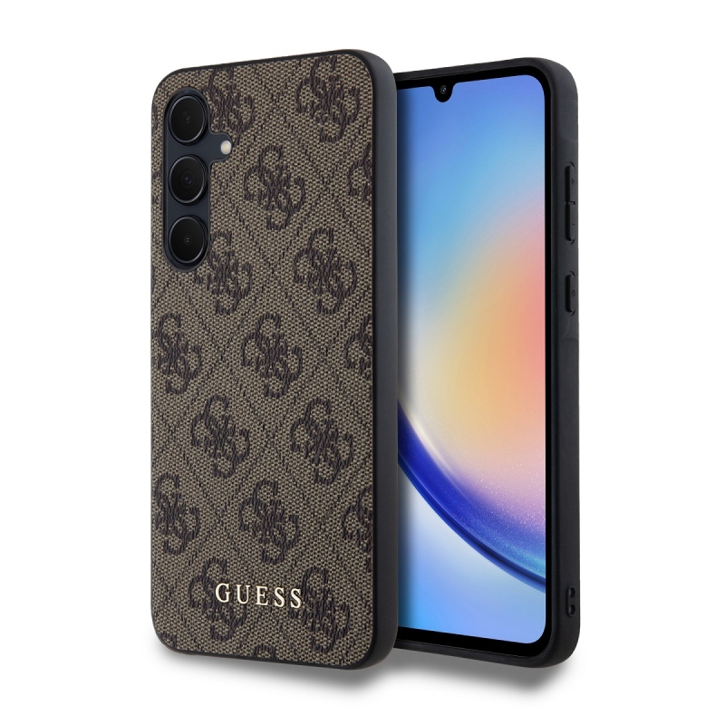 Guess 4G Zadný Kryt pre Samsung Galaxy A35 5G Brown