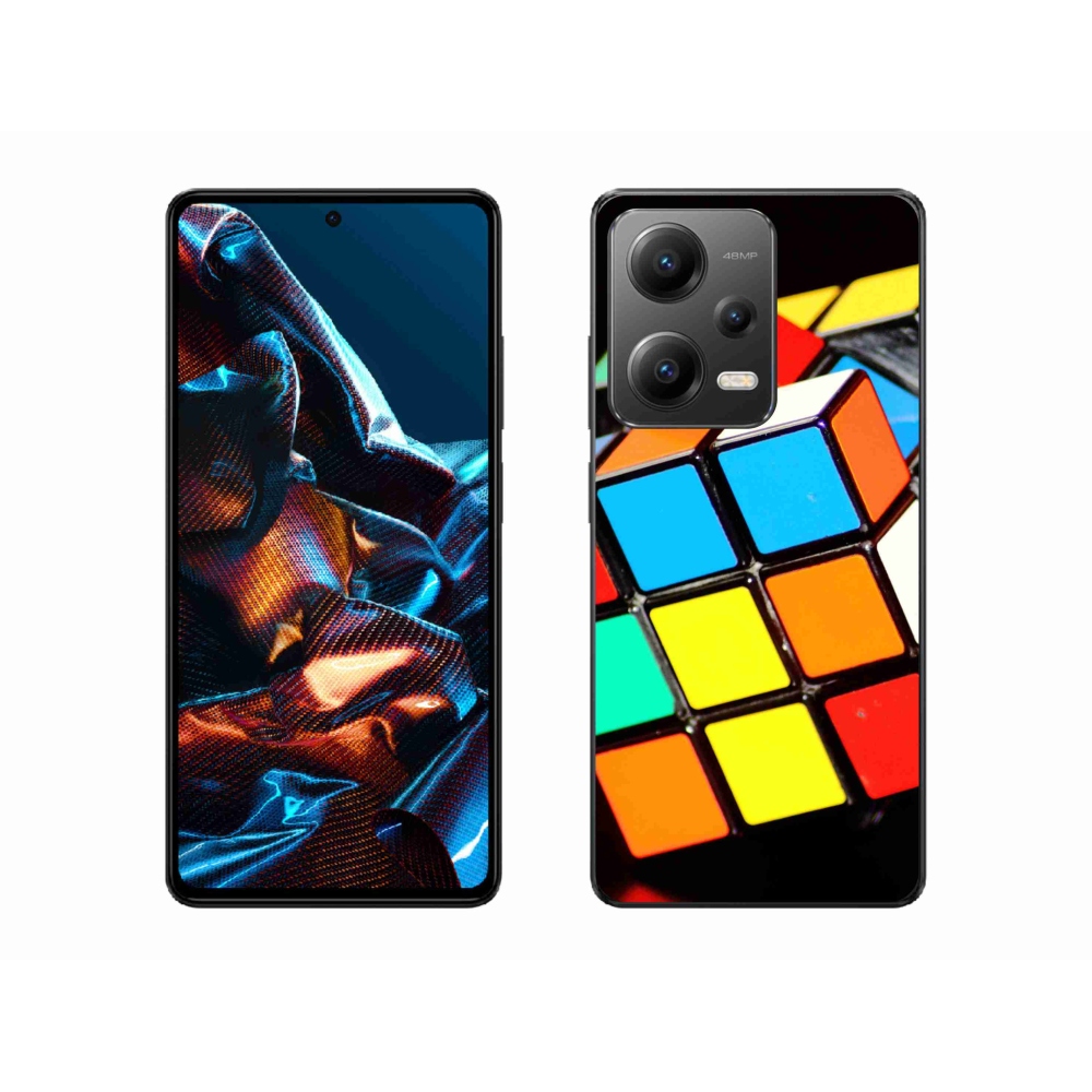 Gélový obal mmCase na mobil Xiaomi Redmi Note 12 Pro 5G - rubikova kocka