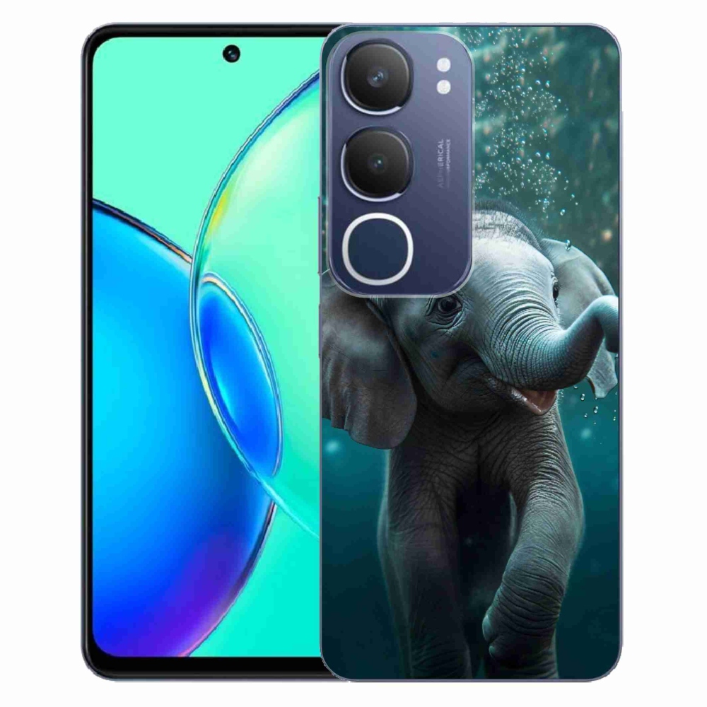 Gélový kryt mmCase na Vivo Y19s - sloník pod vodou