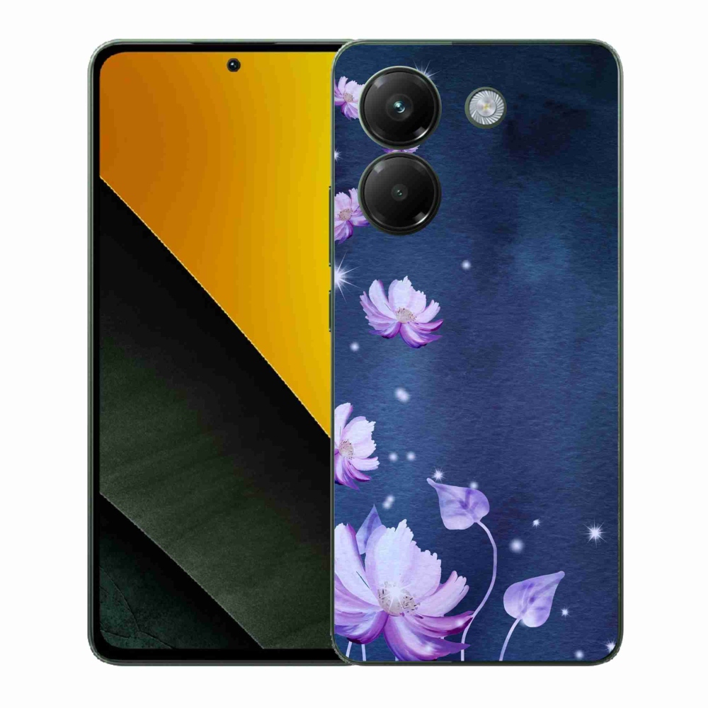 Gélový kryt mmCase na Xiaomi Poco M7 Pro 5G - padajúce kvety