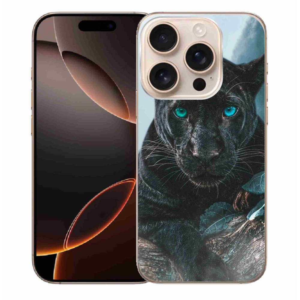 Gélový kryt mmCase na iPhone 16 Pro Max - čierny panter