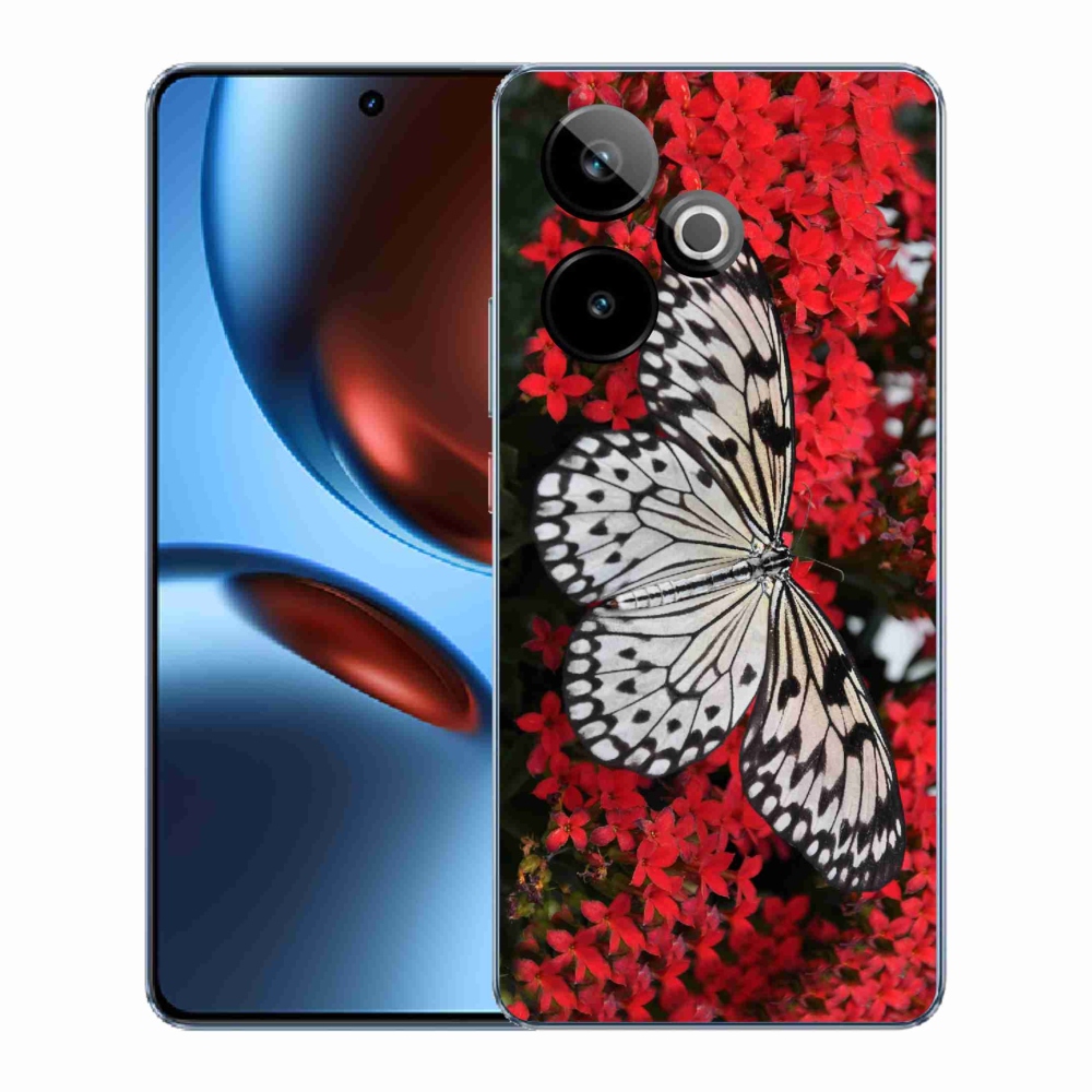 Gélový kryt mmCase na Realme GT 7 5G/GT 7T 5G - čiernobiely motýľ 1