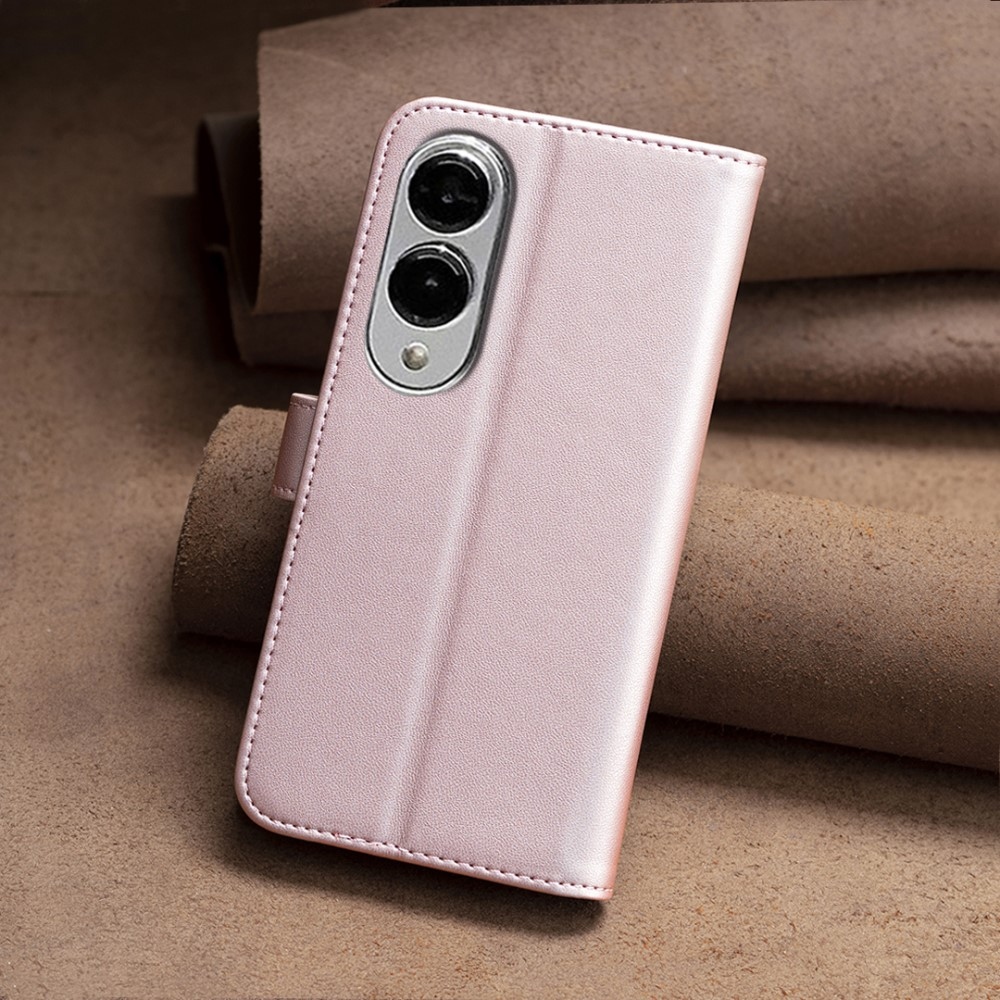 BNF knižkové púzdro na Samsung Galaxy S25 Edge - ružovozlaté