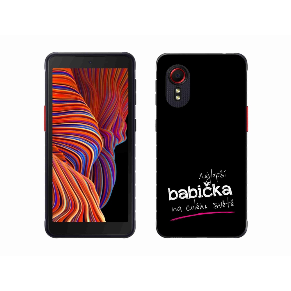 Gélový kryt mmCase na Samsung Galaxy Xcover 5 - najlepšia babička 4 čierne pozadie