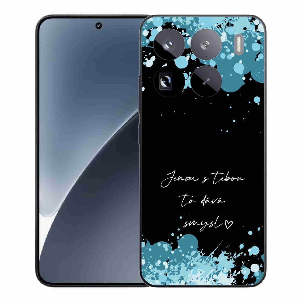 Gélový kryt mmCase na Xiaomi 15 Pro - zamilovaný text čierne pozadie
