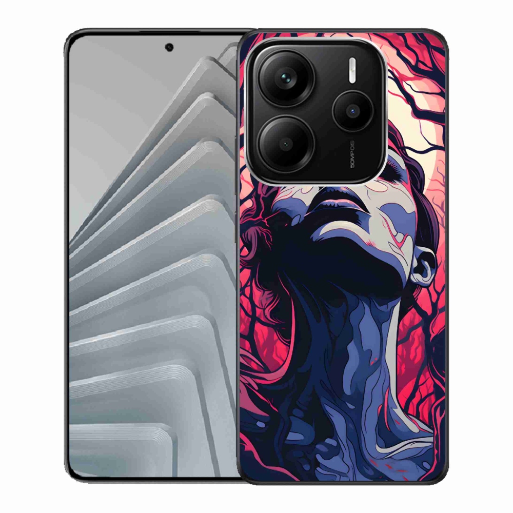 Gélový kryt mmCase na Xiaomi Redmi Note 14 5G - abstraktné tváre