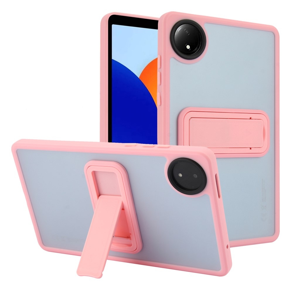 Skiny gélový obal s pevným chrbtom a výklopným stojanom na Xiaomi Redmi Pad SE 8.7 - ružový