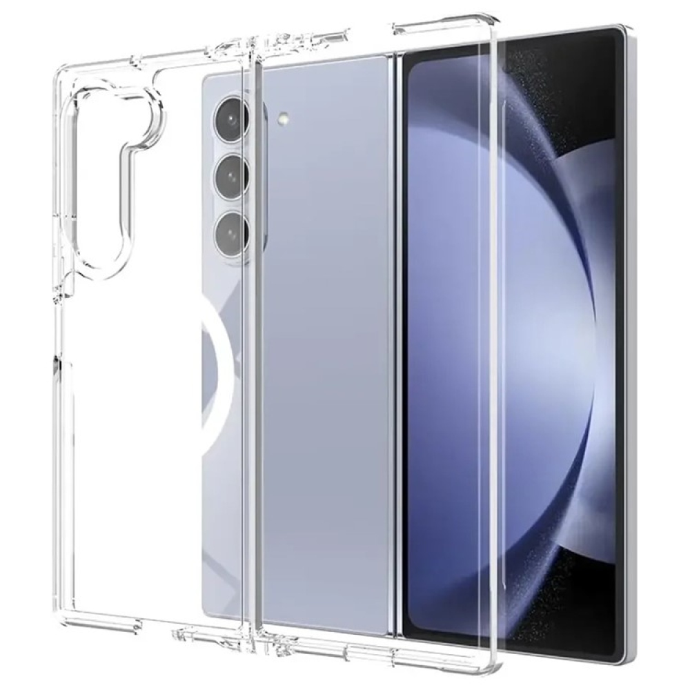 Clear gélový kryt s pevným chrbtom a MagSafe na Samsung Galaxy Z Fold7 5G