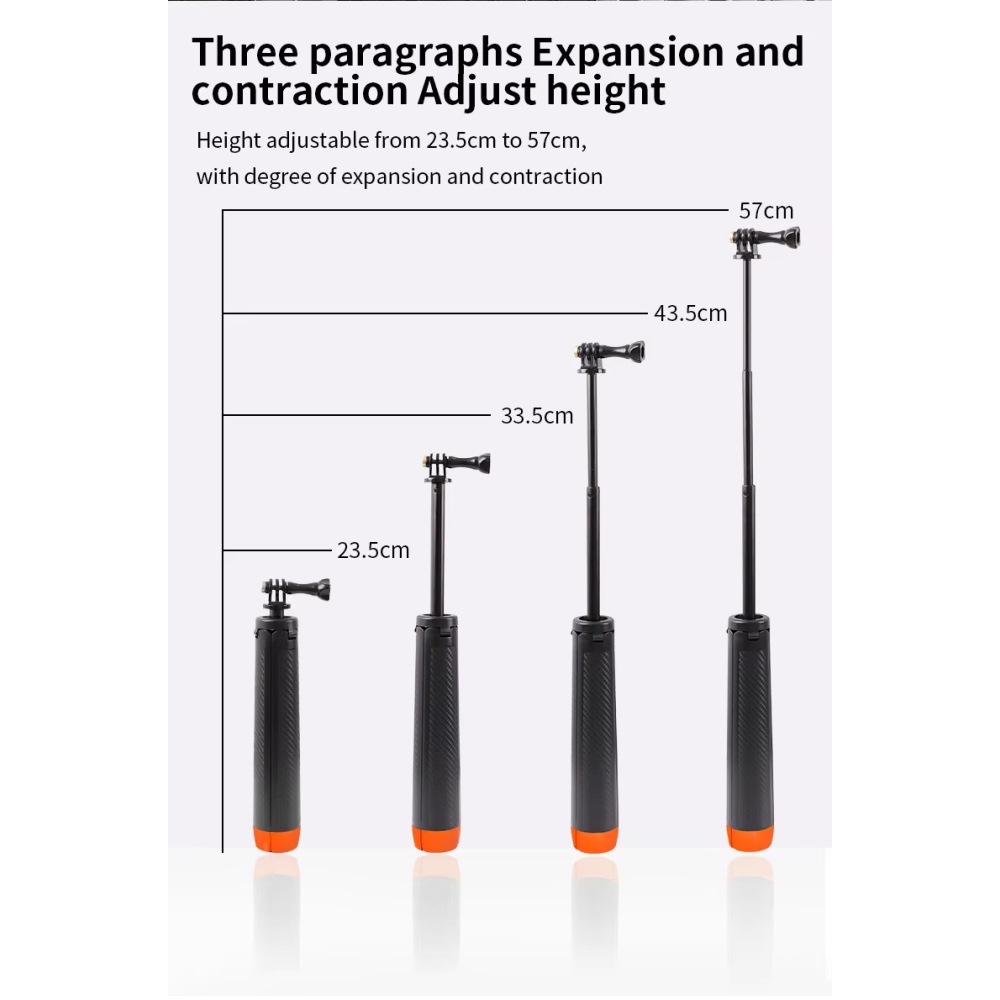 Plávajúce selfie tyč so statívom pre akčné kamery