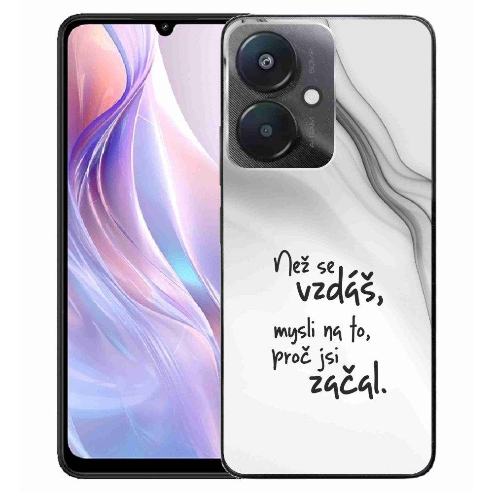 Gélový kryt mmCase na Xiaomi Redmi 13C 5G - citát 2 biele pozadie