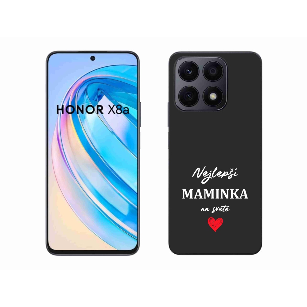 Gélový kryt mmCase na Honor X8a - najlepšia mamička 1 čierne pozadie