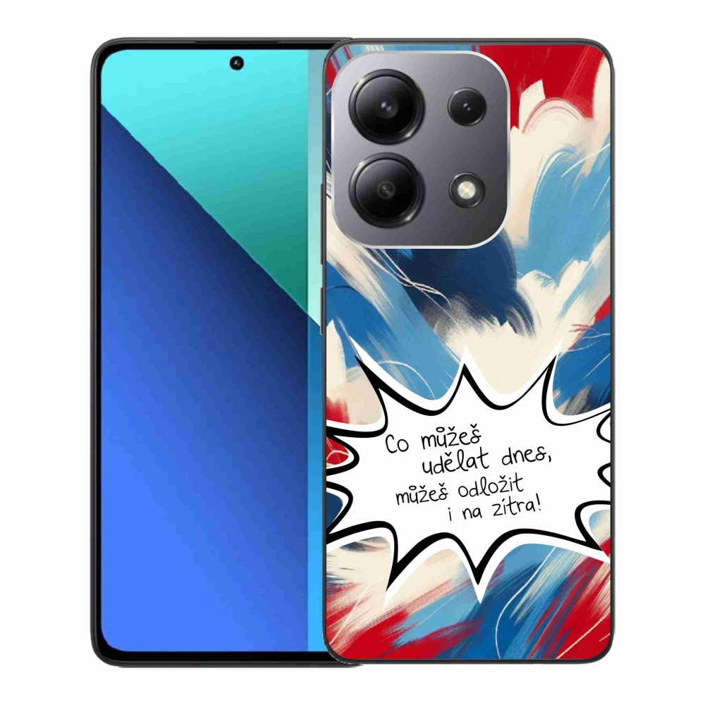 Gélový kryt mmCase na Xiaomi Redmi Note 13 - vtipný text 9 biele pozadie