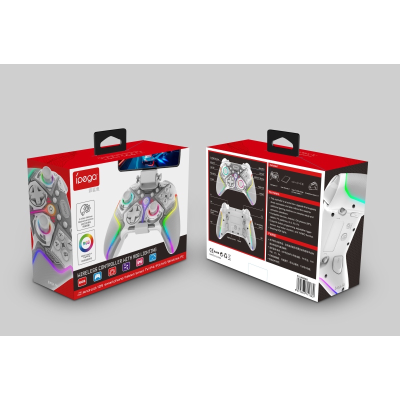 iPega 9666BH Bluetooth RGB Gamepad pre Android/iOS/PS3/PS4/PC/N-Switch White