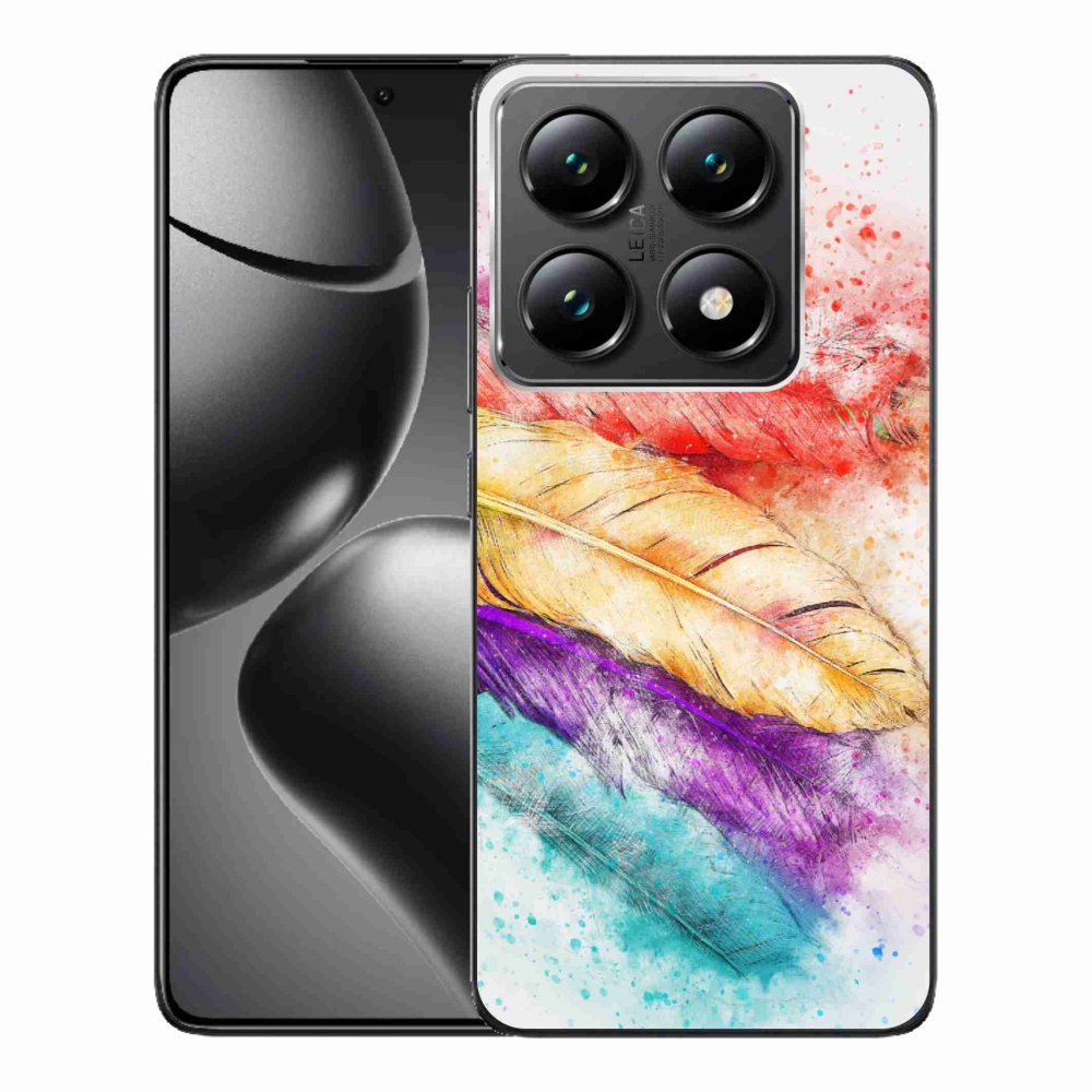 Gélový kryt mmCase na Xiaomi 14T Pro - farebné perie