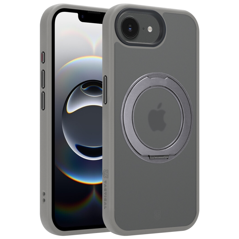 Tactical MagForce Hyperstand – puzdro pre Apple iPhone 16e/17e, svetlošedé