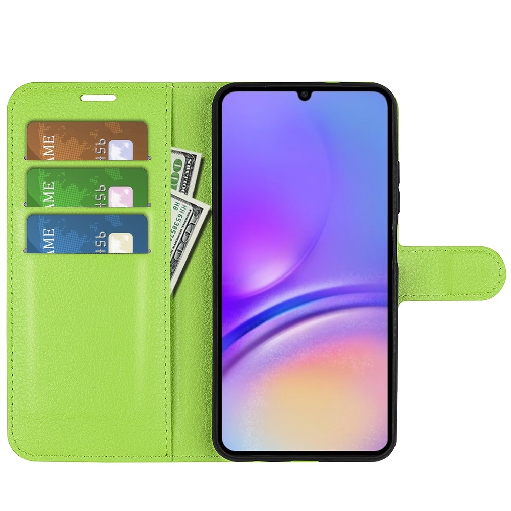 Litchi knižkové púzdro na Samsung Galaxy A07 4G - zelené