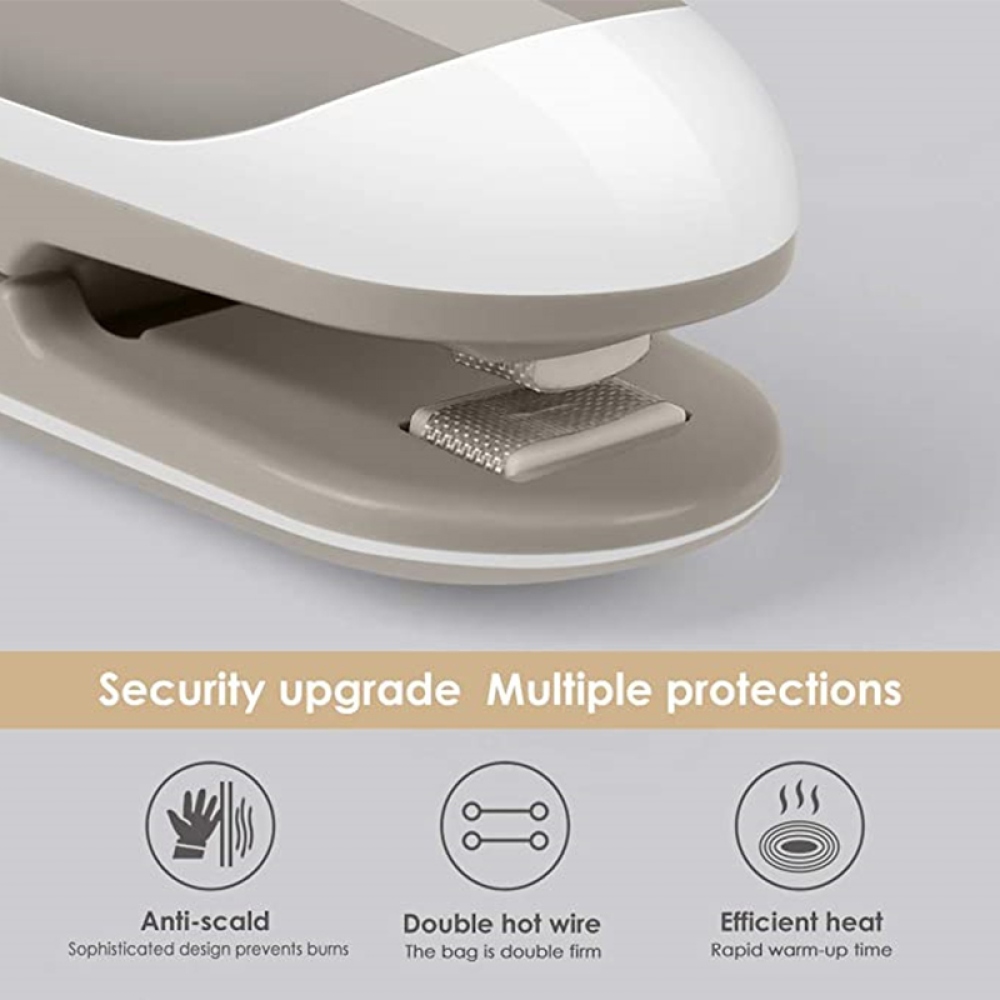 Kompaktná zváračka potravinových vreciek na batérie - šedá