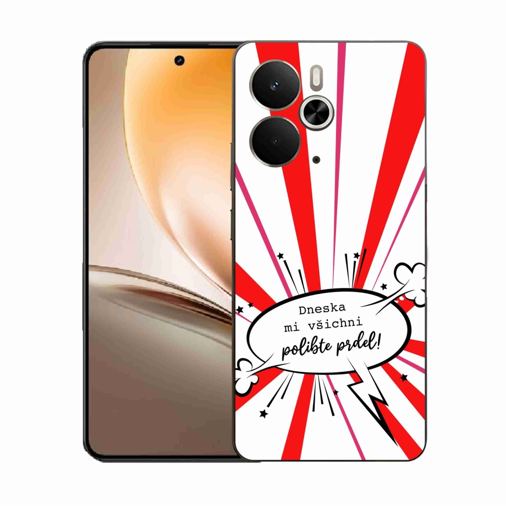 Gélový kryt mmCase na Realme 14 5G - vtipný text 15 biele pozadie