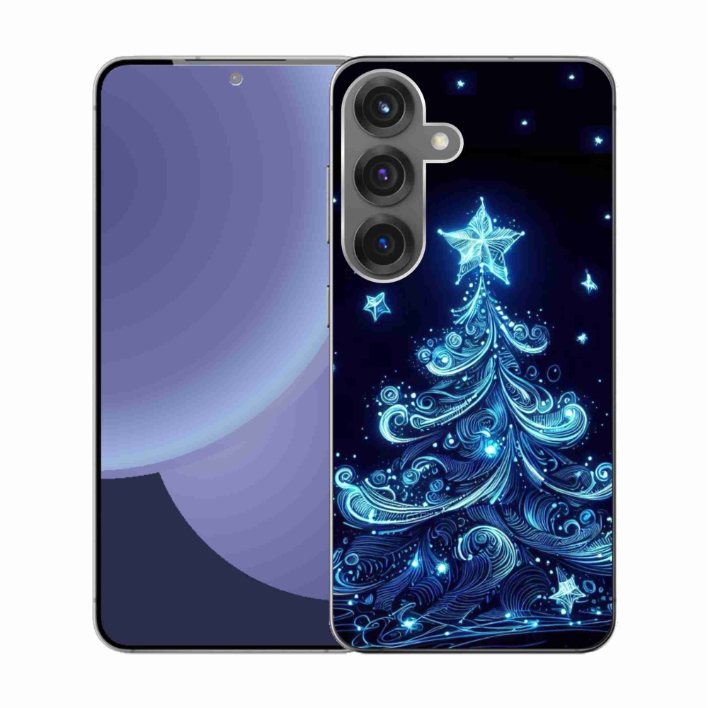 Gélový kryt mmCase na Samsung Galaxy S25 - neónový vianočný stromček 4