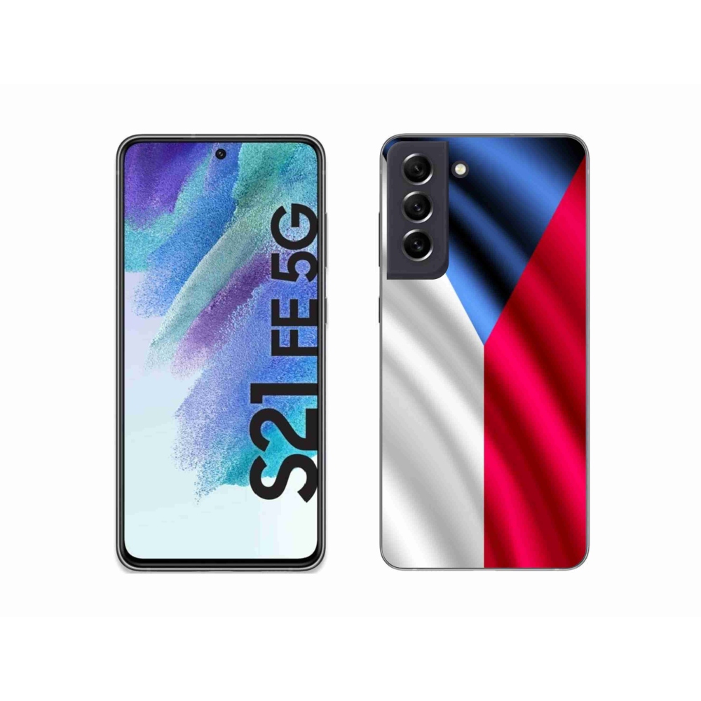 Gélový kryt mmCase na mobil Samsung Galaxy S21 FE 5G - česká vlajka