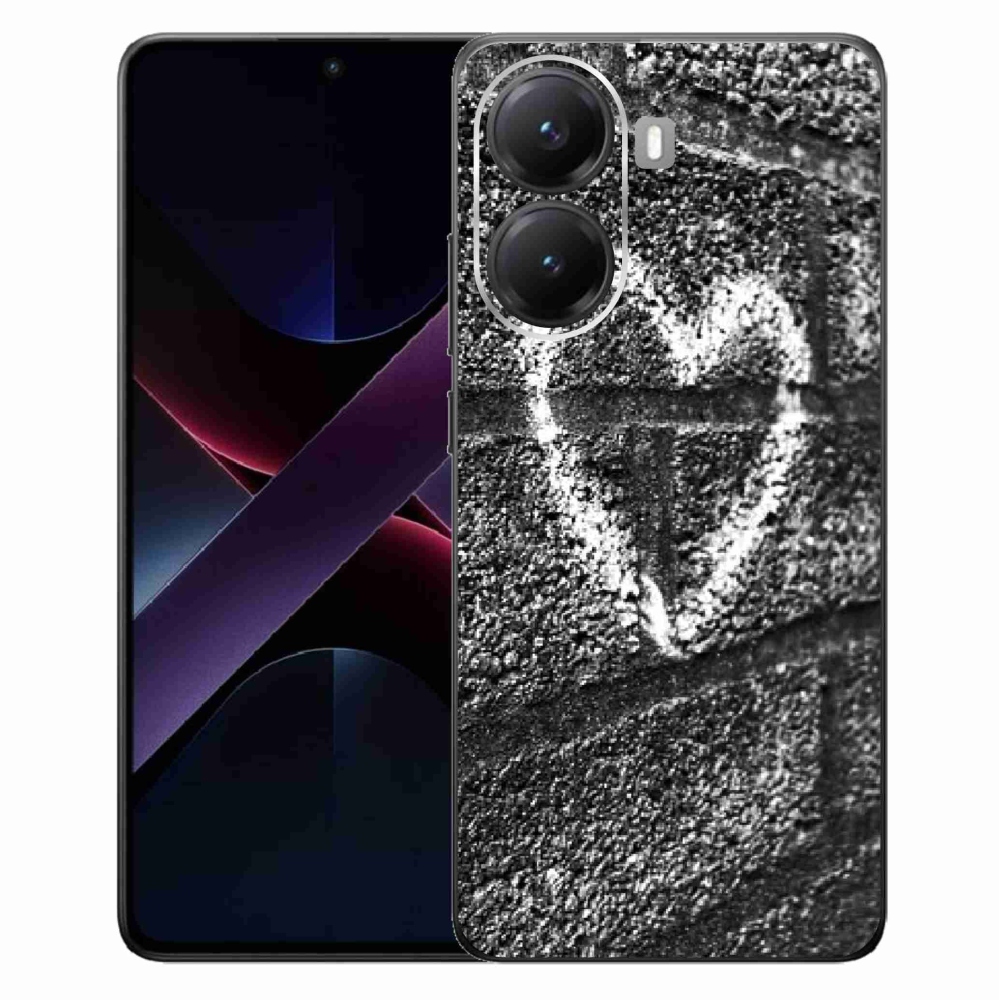 Gélový kryt mmCase na Xiaomi Poco X7 Pro 5G - srdce na stene