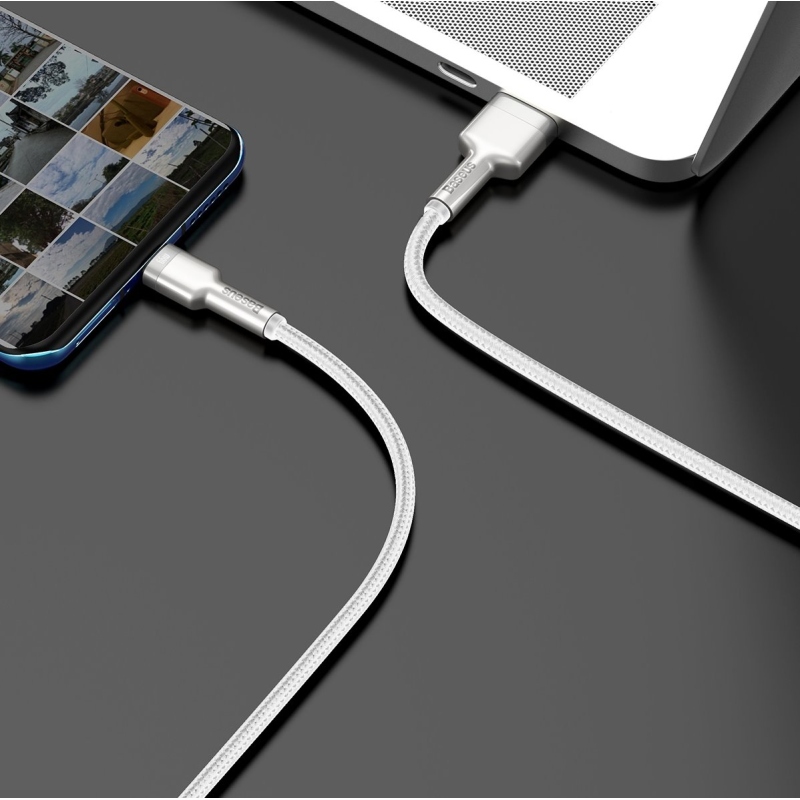 Baseus Cafule Metal Series Dátový Kábel USB-USB-C 66W 1m White