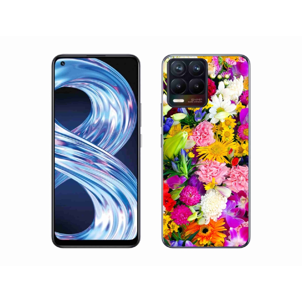 Gélový kryt mmCase na Realme 8 Pro - kvety 12