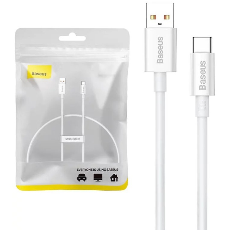 Baseus Superior Series Fast Charging Dátový Kábel USB - USB-C 100W 0.25m Moon White