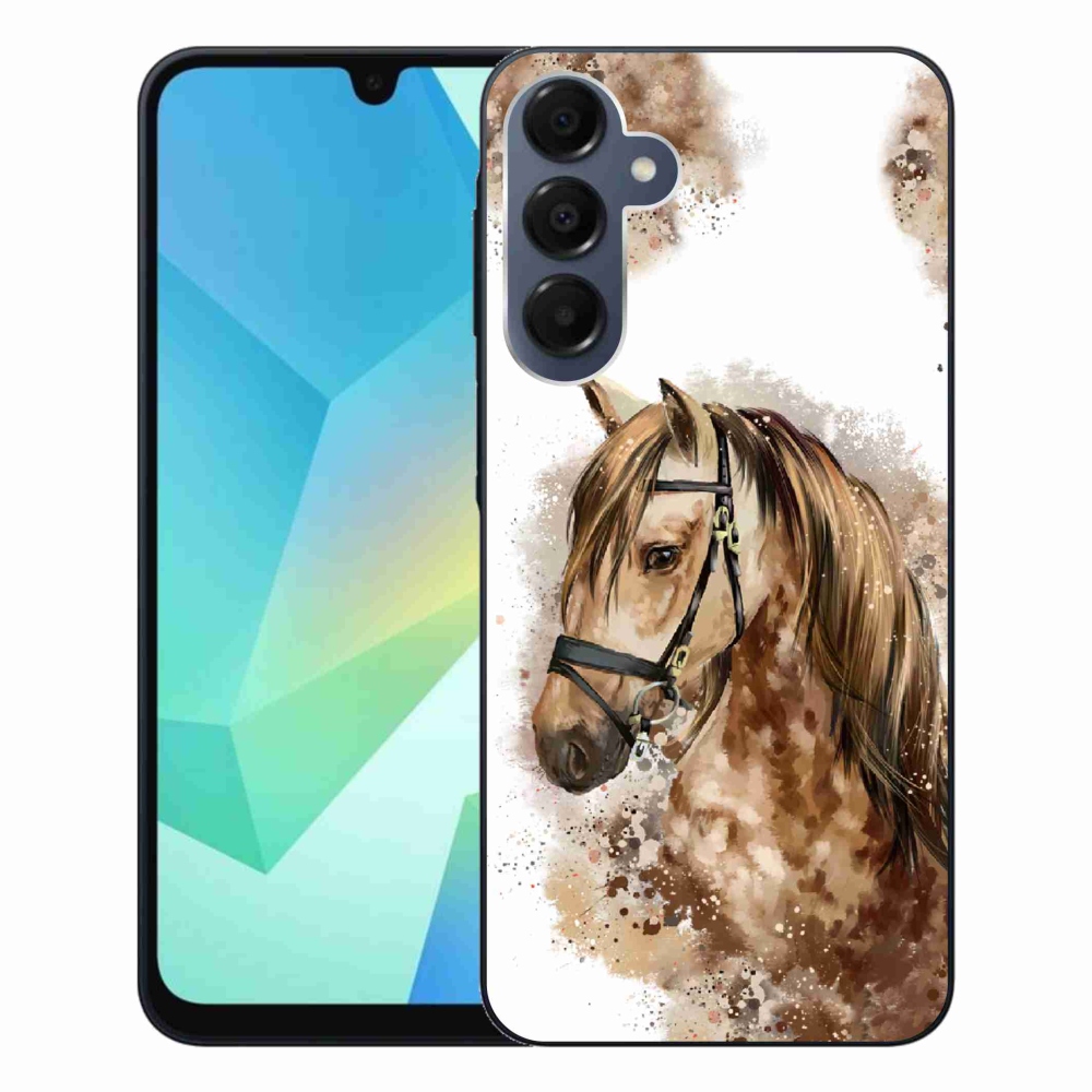 Gélový kryt mmCase na Samsung Galaxy A16 4G/5G - hnedý kreslený kôň