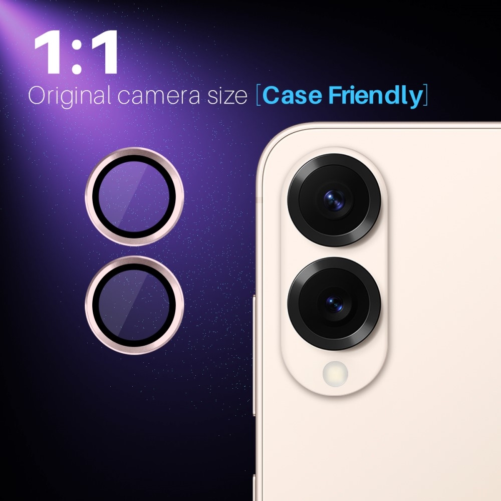 NORTHJO sklo šošovky fotoaparátu na Samsung Galaxy S25 Edge (samostatné sklá) - ružové