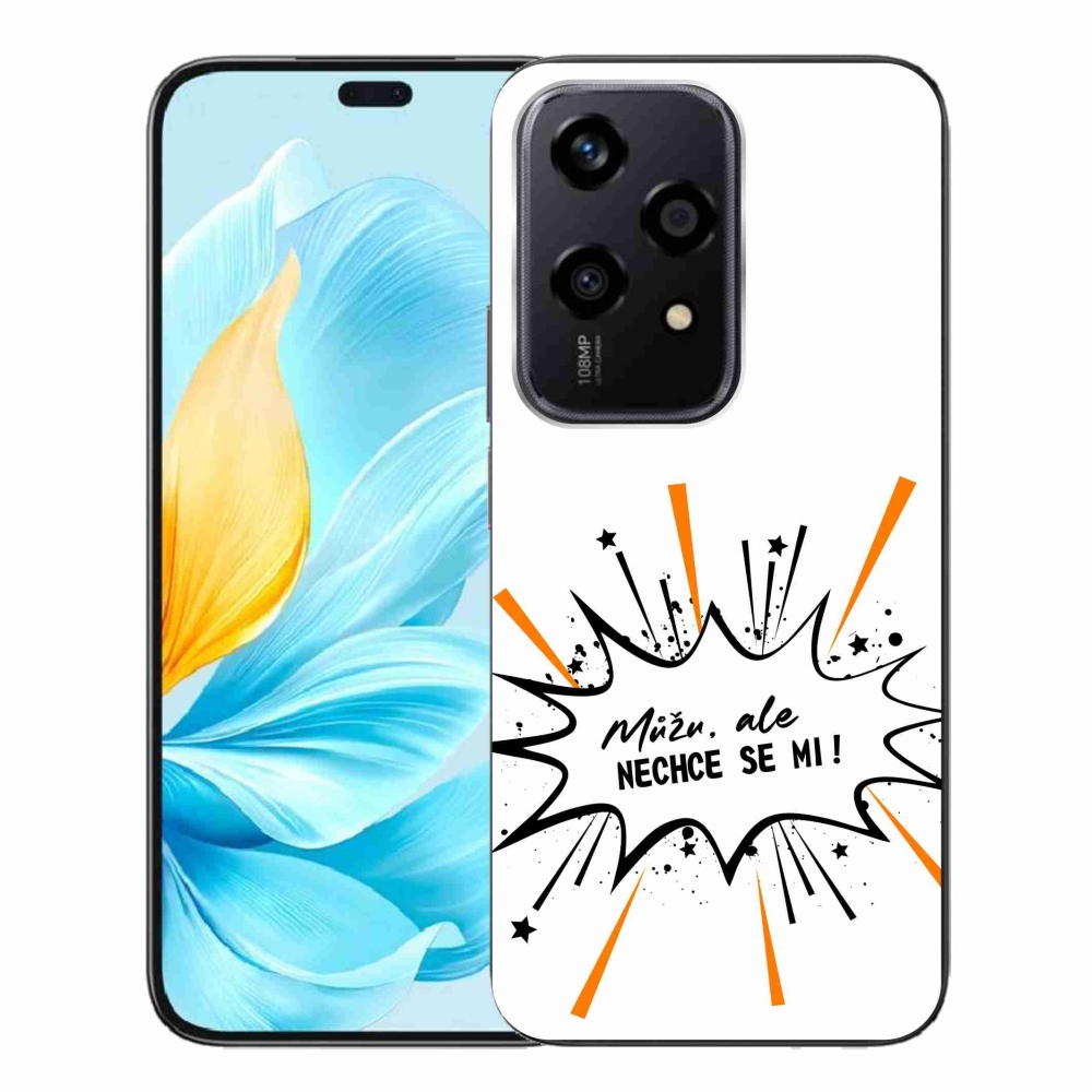 Gélový kryt mmCase na Honor 200 Lite 5G - vtipný text 11 biele pozadie