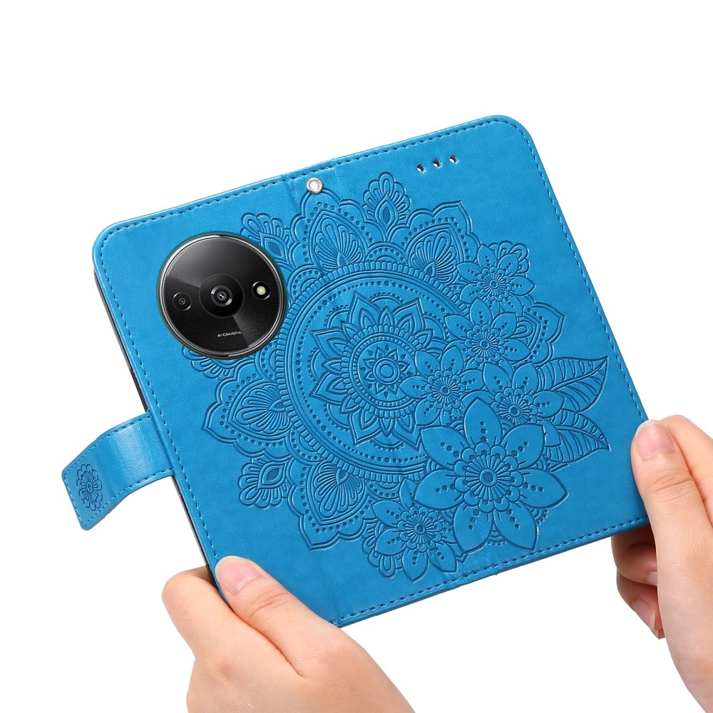 Mandala knižkové púzdro na Xiaomi Redmi A3 - modré