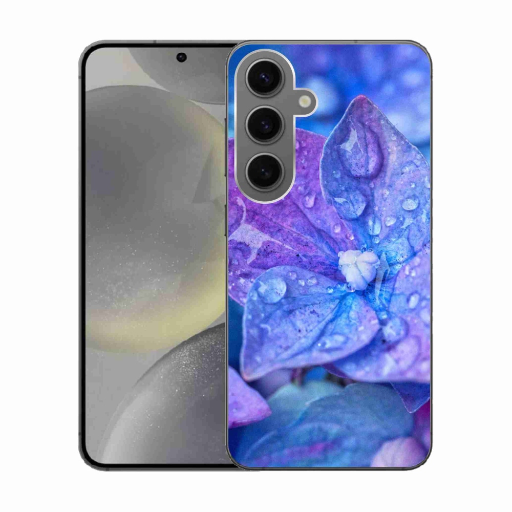 Gélový kryt mmCase na Samsung Galaxy S24 - fialový kvet