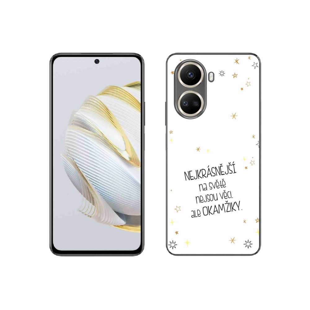 Gélový kryt mmCase na Huawei Nova 10 SE - citát 4 biele pozadie